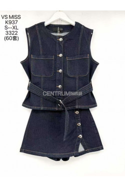 Komplet jeansowe damskie (S-XL) K937