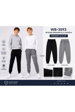 Spodnie dresowe chłopięce (8-16) WB-3593