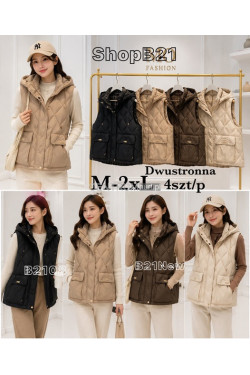 Kurtki kamizelki damskie (M-2XL) B2108