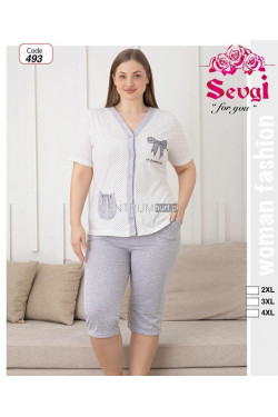 Piżama damska (2XL-4XL) 493