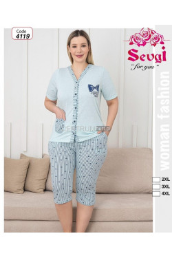 Piżama damska (2XL-4XL) 4119