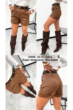 Szorty skórzane damskie (XS-XL) 2589K