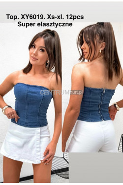 Topy jeansowe damskie (XS-XL) XY6019