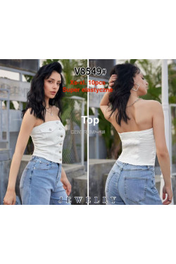 Topy jeansowe damskie (XS-XL) V8549