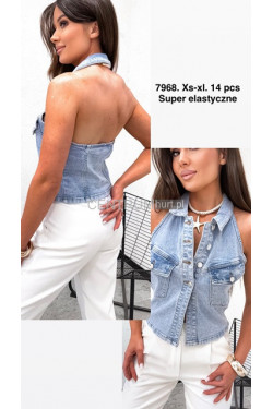 Kamizelka jeansowa damska (XS-XL) 7968