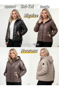 Kurtki damskie przejściowe (3XL-7XL) K96047