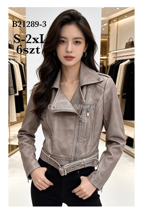Kurtki skórzane damskie (S-2XL) 46