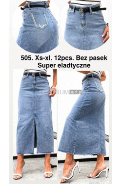 Spódnica jeansowa damska (XS-XL) 505