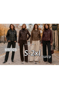 Kurtki skórzane damskie (S-2XL) K92549