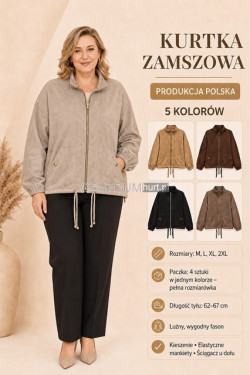 Kurtka zamsowa damska (M-2XL) 5431