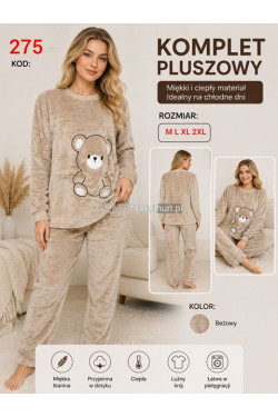 Piżama damski grupy polar (M-2XL) 275