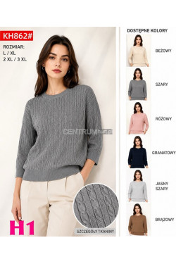 Sweter damski (L-3XL) KH862