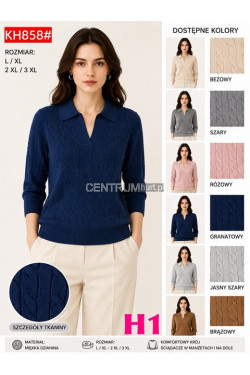 Sweter damski (L-3XL) KH858