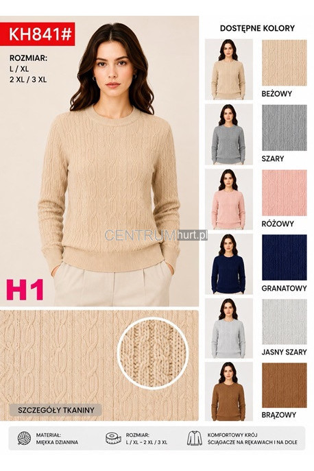 Sweter damski (L-3XL) KH8