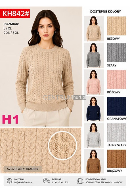 Sweter damski (L-3XL) KH8