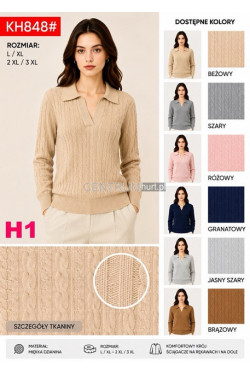 Sweter damski (L-3XL) KH848