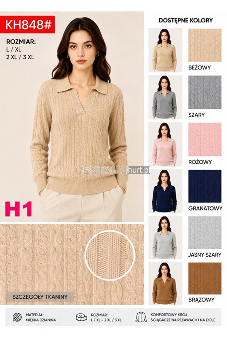 Sweter damski (L-3XL) KH8