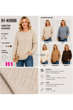 Sweter damski (L-3XL) KH906