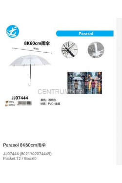 PARASOL PRZEZROCZYSTY LASKA 60 CM JJ07444
