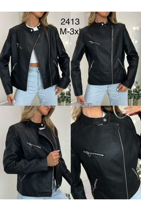 Kurtka skórzana damska (S-2XL) 2