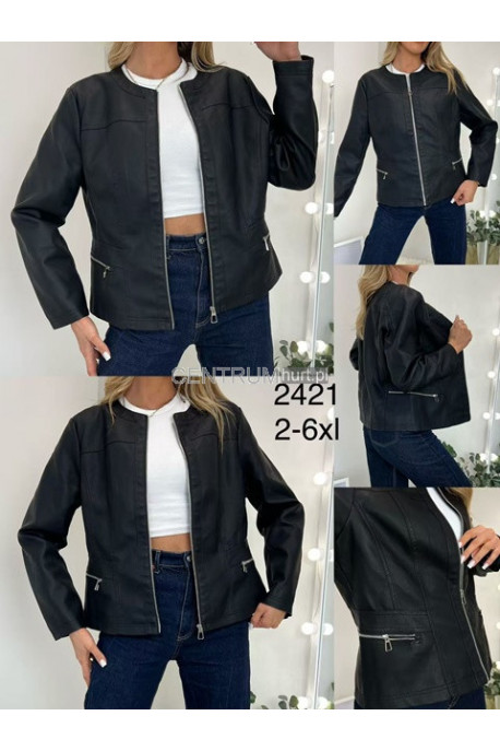 Kurtka skórzana damska (2XL-6XL) 2