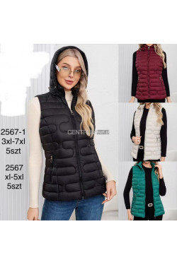 Kurtki kamizelki damskie (XL-5XL) 2567