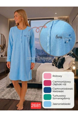 Koszula nocna damskaFrotte (M-3XL) 2681