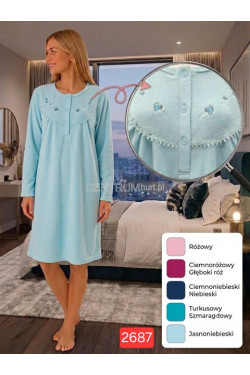 Koszula nocna damskaFrotte (M-3XL) 2687