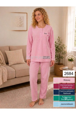 Piżama damska frotte (M-3XL) 2684