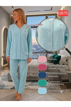 Piżama damska frotte (M-3XL) 2675