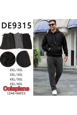 Spodnie dresowe męskie ocieplane (2XL-6XL) DE9315