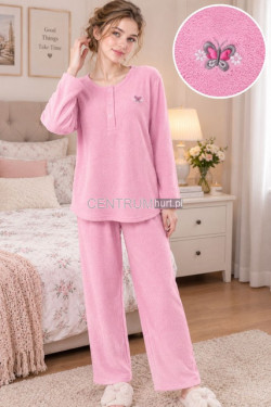 Piżama damska ciepła frotte (M-3XL) 3096