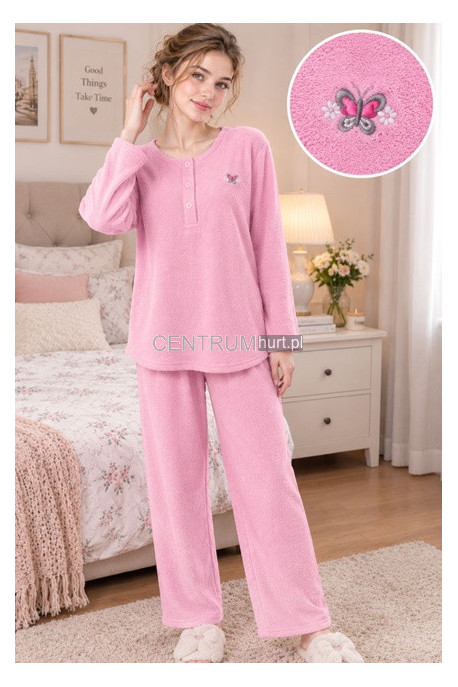 Piżama damska ciepła frotte (M-3XL) 1