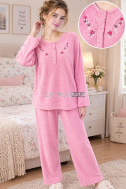 Piżama damska ciepła frotte (M-3XL) 3098