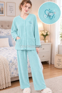 Piżama damska ciepła frotte (M-3XL) 3104