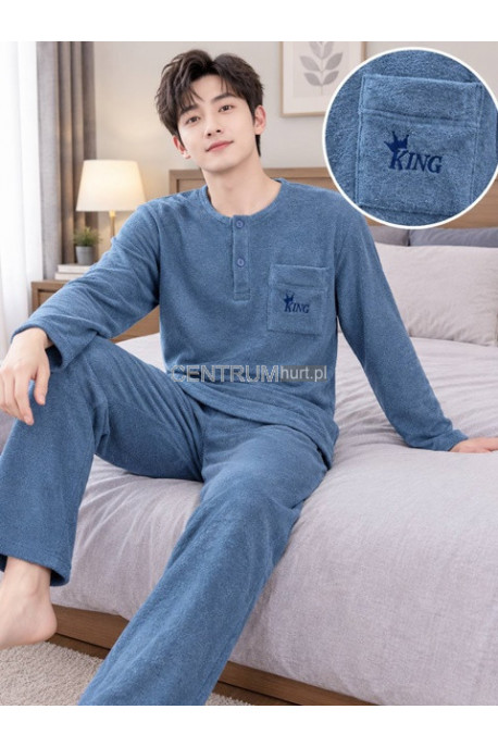 Piżama męska ciepła frotte (M-3XL) 1