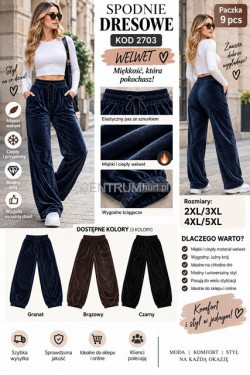 Spodnie dresowe damskie (2XL-7XL) 2703