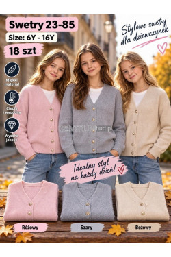 Sweter dziewczęce (6-16) 23-85