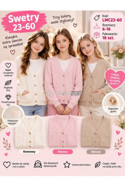 Sweter dziewczęce (6-16) 23-60