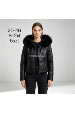 Kurtka skórzana damska zimowa (S-2XL) 20-16