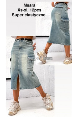 Spódnica jeansowa damska (XS-XL) 5701