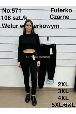 Spodnie damskie welur (2XL-6XL) 571