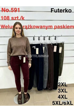 Spodnie damskie welur (2XL-6XL) 591