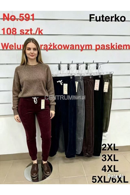 Spodnie damskie welur (2XL-6XL) 1
