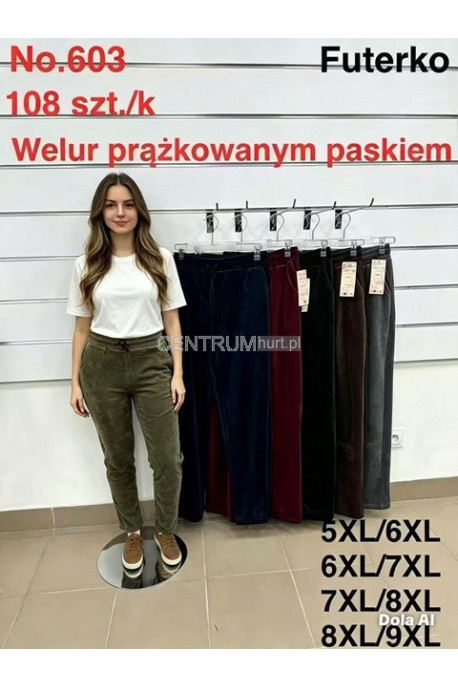Spodnie damskie welur (2XL-6XL) 1