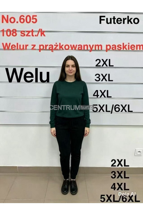 Spodnie damskie welur (2XL-6XL) 1
