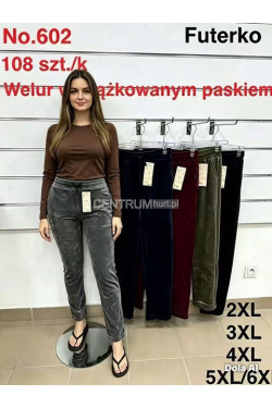 Spodnie damskie welur (2XL-6XL) 602