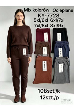 Spodnie damskie ocieplane (5XL-9XL) KY-7728