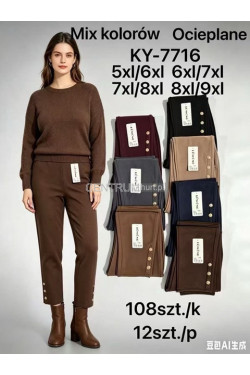 Spodnie damskie ocieplane (5XL-9XL) KY-7716