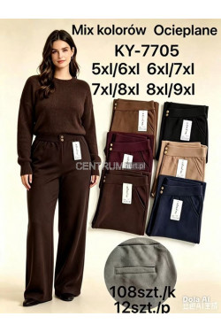 Spodnie damskie ocieplane (5XL-9XL) KY-7705